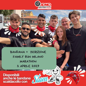 Bandana/scalda collo + iscrizione Family RUN, Milano 3/4/2027